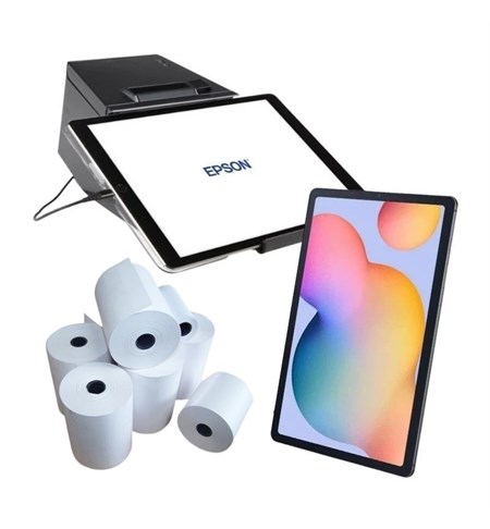 Samsung S6 Lite & Epson TM-m30II-SL EPOS Bundle - Tablet, all-in-one mPOS with Printer and Receipt Rolls 